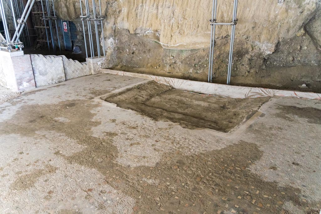 Herculaneum Villa dei Papiri. October 2023. Room (c), atrium, looking north-west. Photo courtesy of Johannes Eber.
